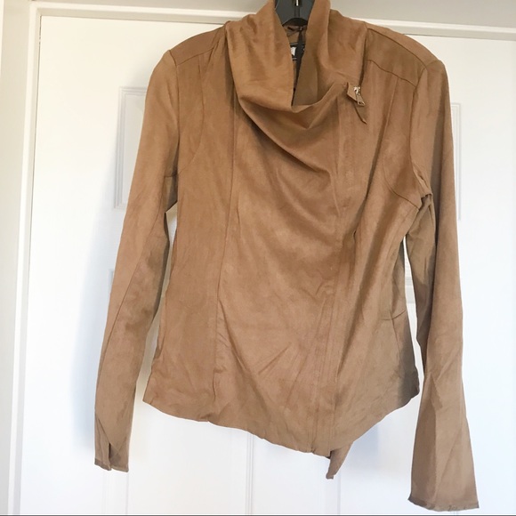 NWT Faux Suede Jacket in Warm Tan or Cool Tan - Picture 5 of 8